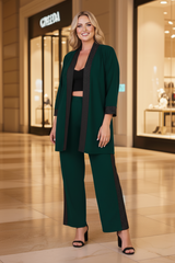 Sim Detaylı Beli Lastikli Yüksek Bel Abiye Takım