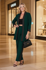 Sim Detaylı Beli Lastikli Yüksek Bel Abiye Takım