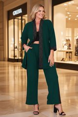 Sim Detaylı Beli Lastikli Yüksek Bel Abiye Takım